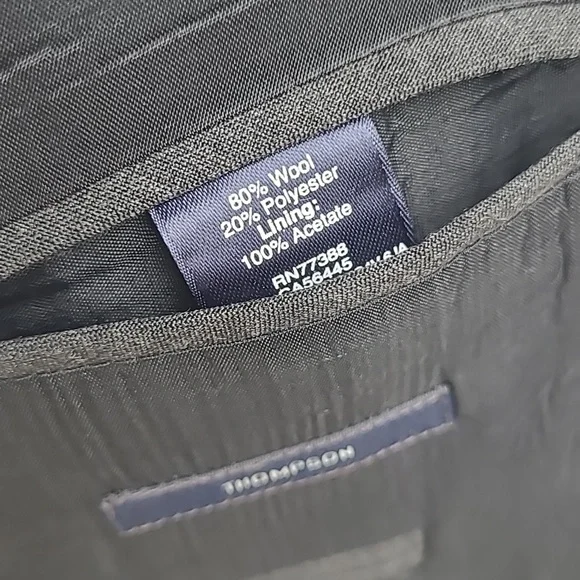J CREW Thompson Dark Grey Solid Wool Blend Mens Sz 38‎ R Sport Coat Blazer